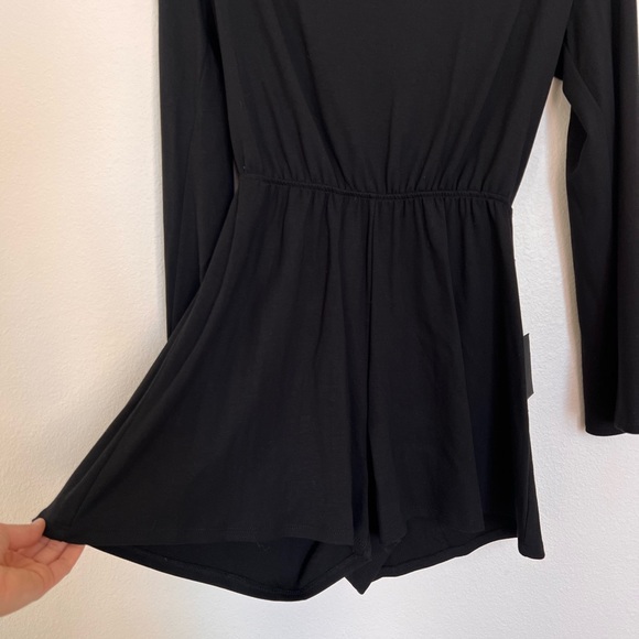 Lulu’s Black Long Sleeve Cutout Romper - Picture 9 of 9